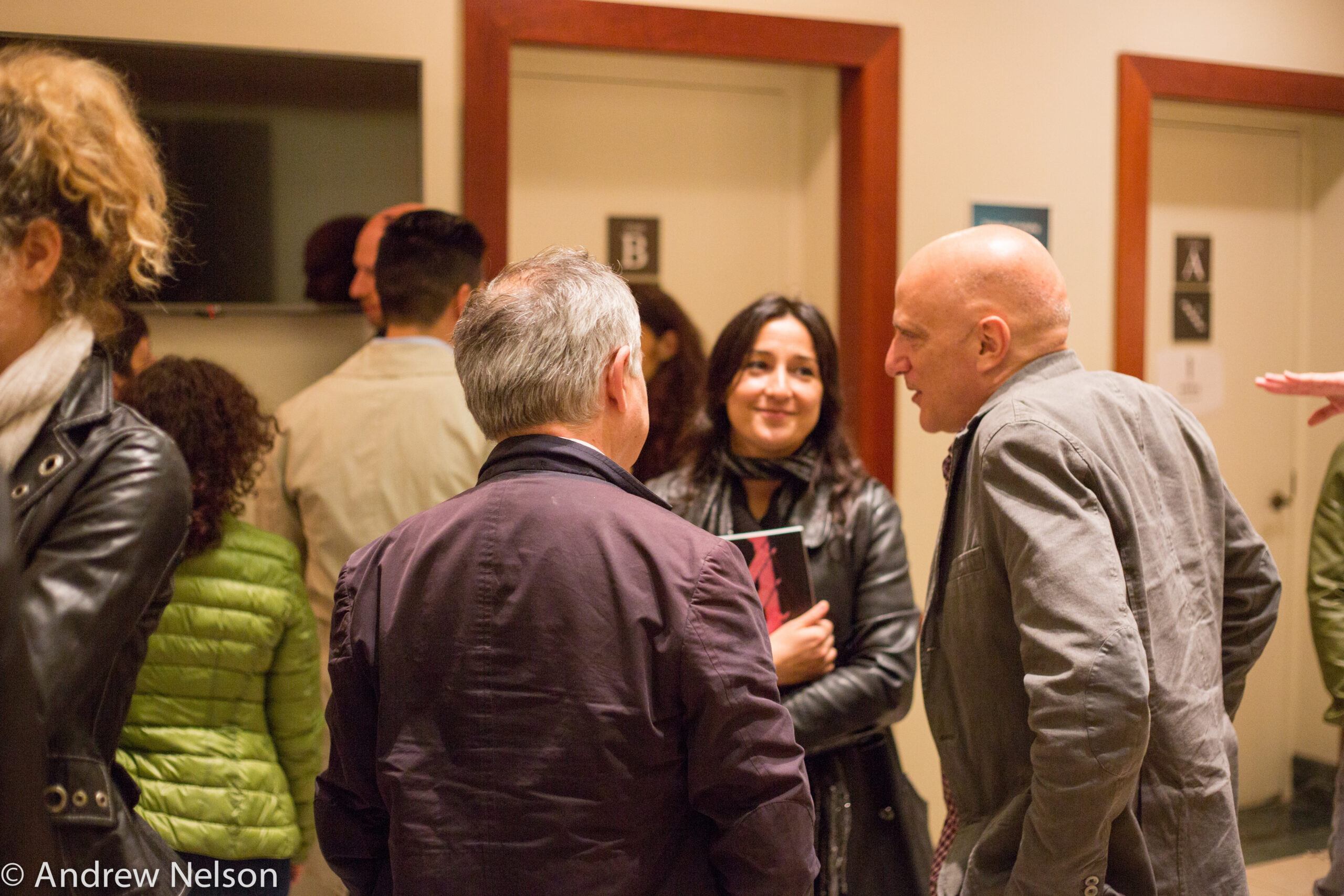 people-interacting-from-exhibition-opening-geppy-pisanelli-at-casa-italiana