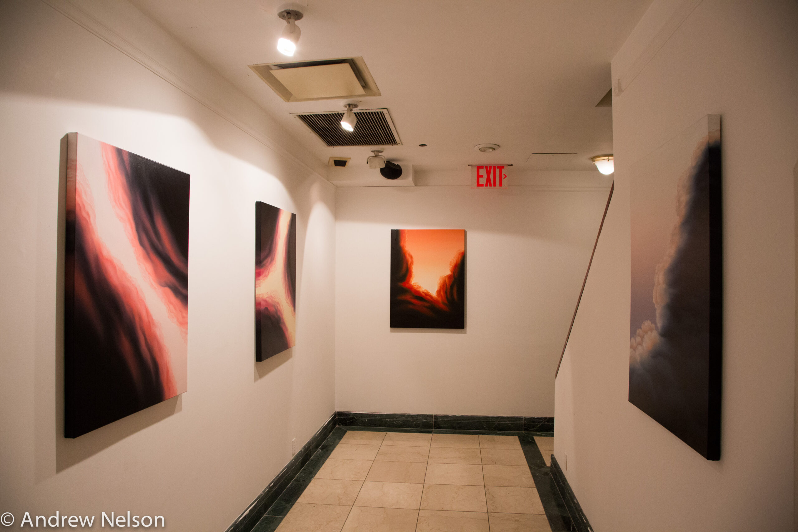 artworks-on-wall-from-exhibition-opening-geppy-pisanelli-at-casa-italiana