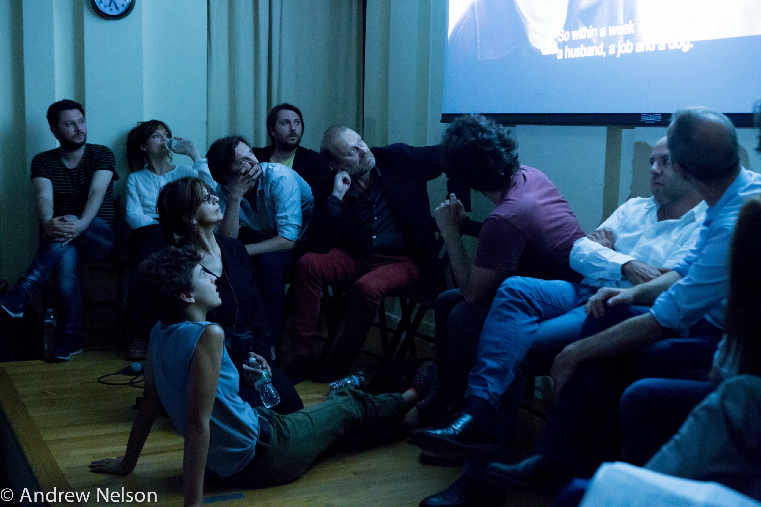 speaker-looking-at-the-projector-screen-from-open-roads-2016-at-casa-italiana