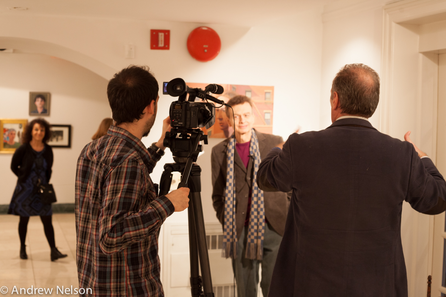 stefano-interviewing-from-iavanet-exhibition-opening-at-casa-italiana