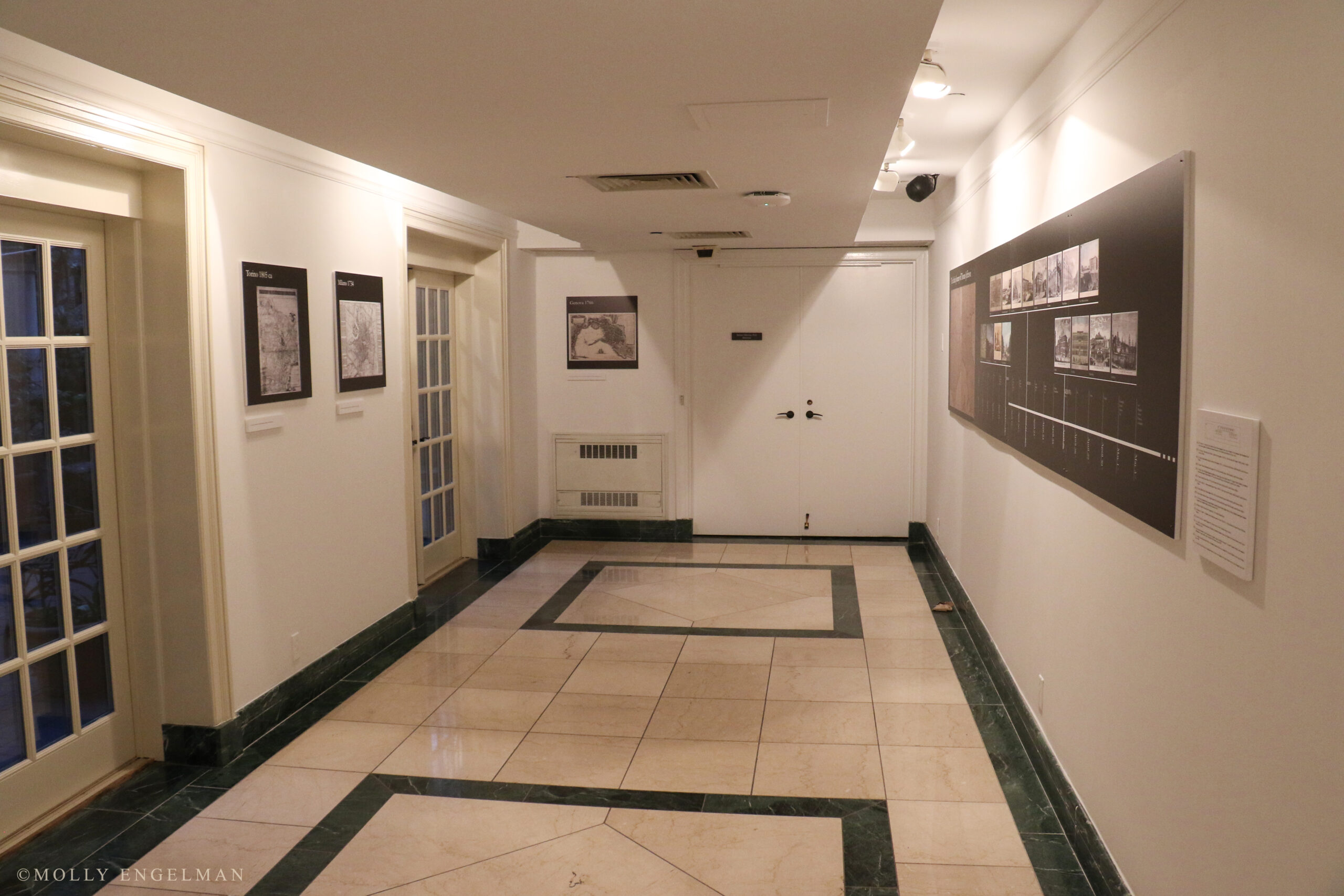 artworks-on-wall-from-jefferson-palladio-exhibit-opening-and-talk-by-cristina-loi-at-casa-italiana