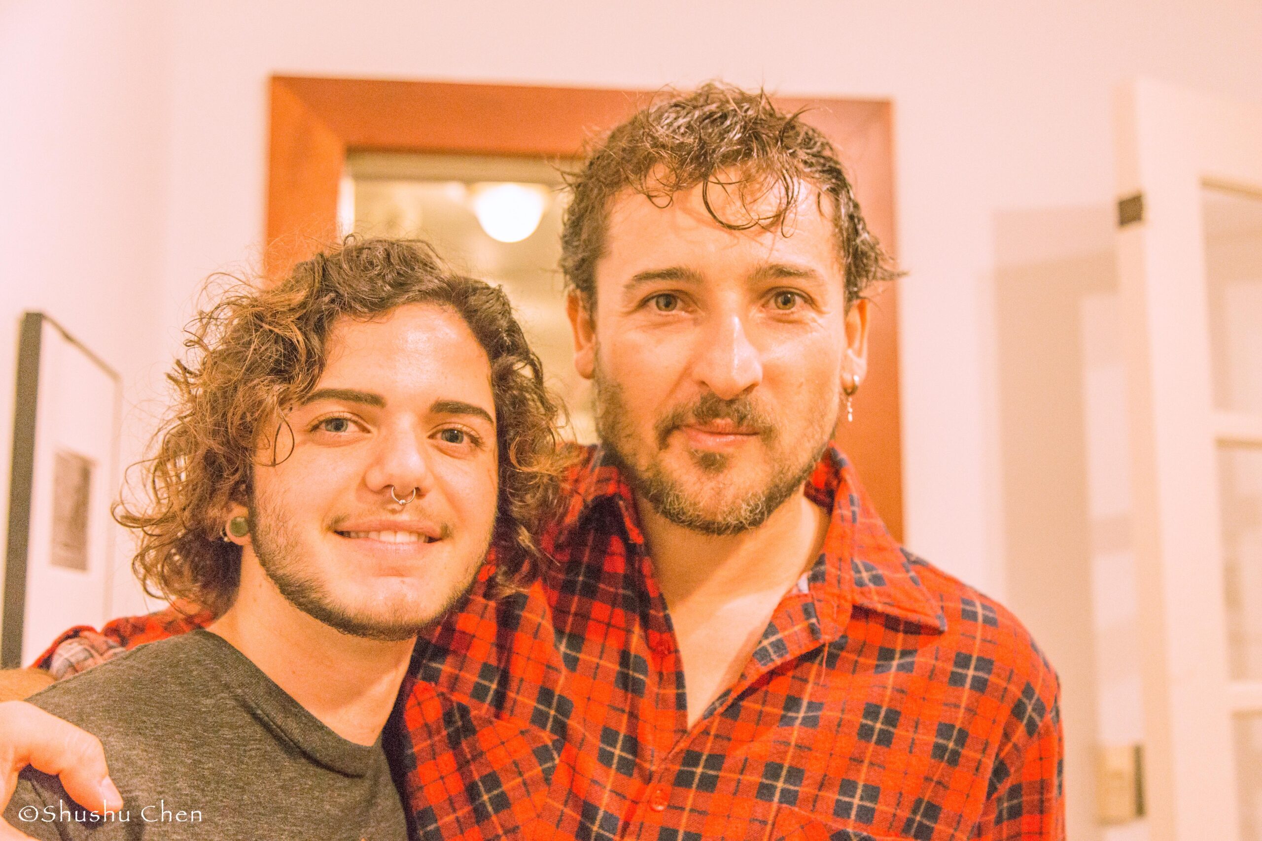 artist-with-man-from-theatrical-performance-at-casa-italiana