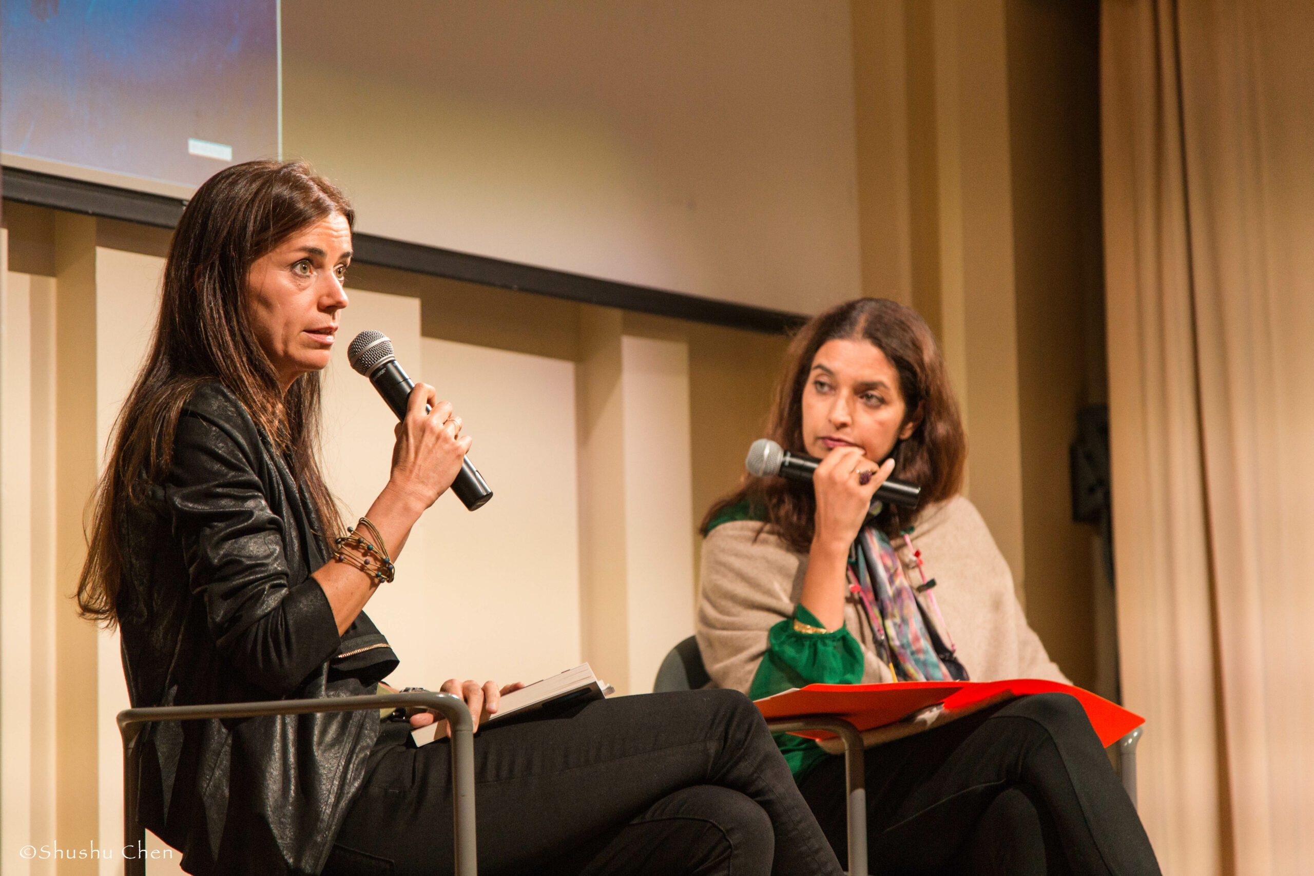 speaker-talking-from-book-presentation-le-notti-blu-at-casa-italiana
