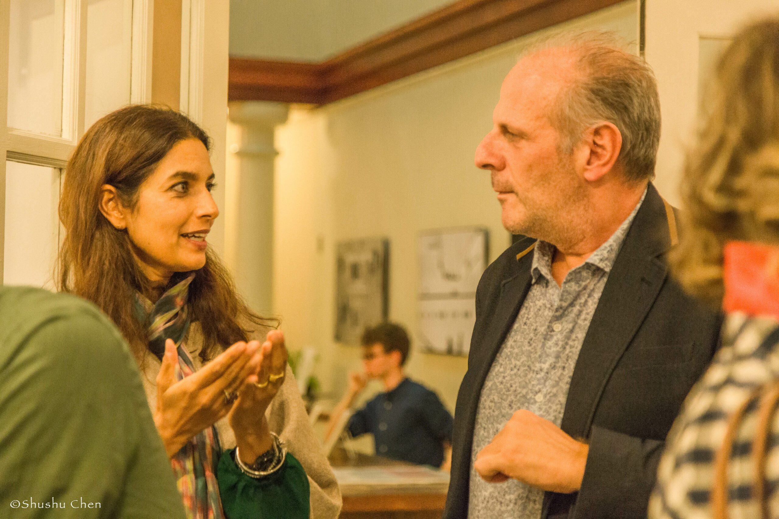 stefano-and-speaker-talking-from-book-presentation-le-notti-blu-at-casa-italiana