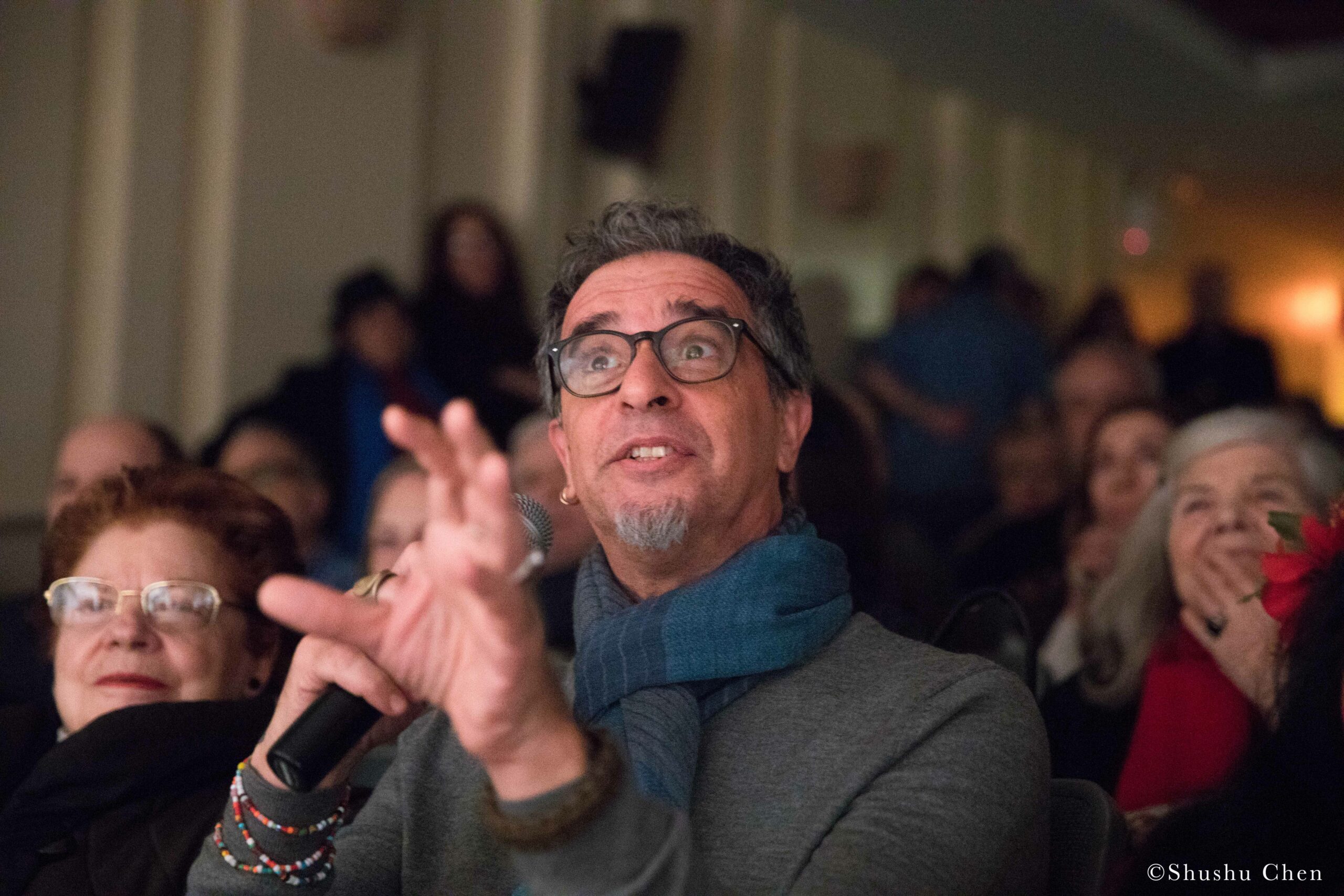 spectators-asking-question-from-screening-pagani-and-dance-presentation-by-alessandra-belloni-and-i-giullari-di-piazza-at-casa-italiana
