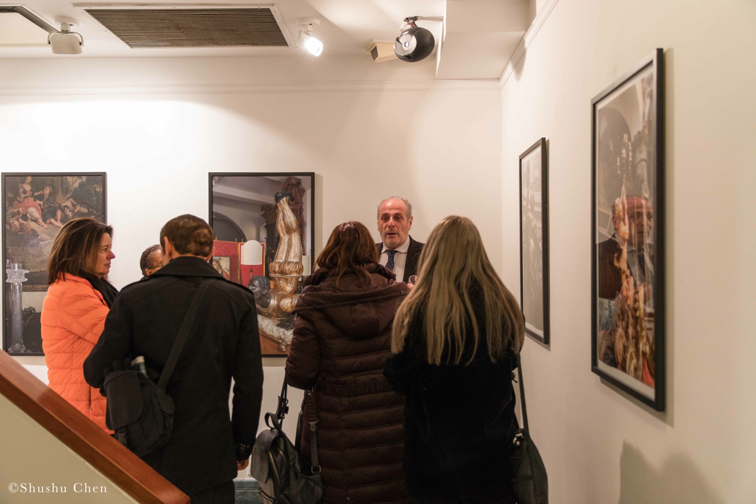 stefano-and-guests-conversing-from-exhibition-opening-resignifications-revisited-at-casa-italiana