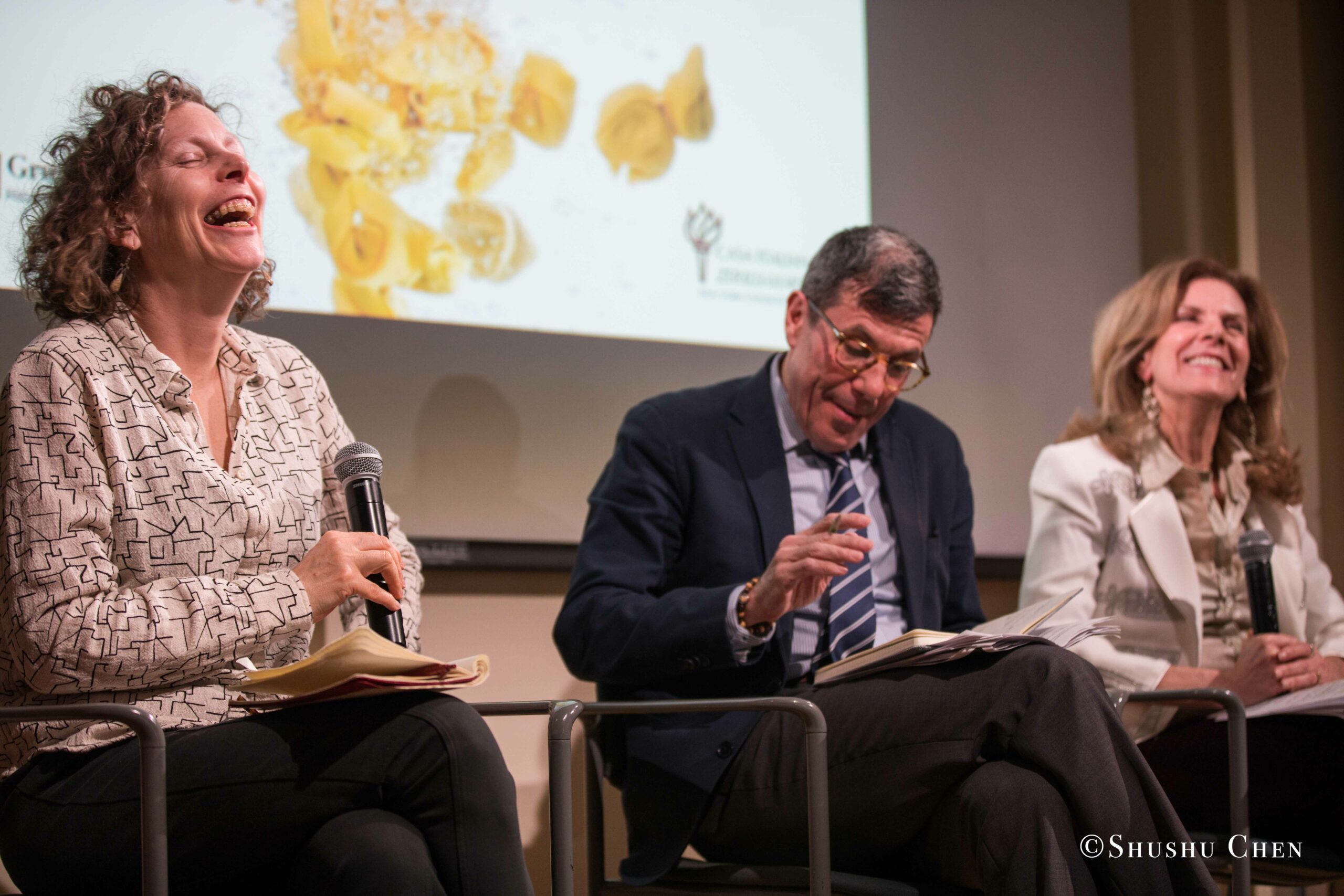 three-panelists-laugh-during-a-discussion-from-Italian-table-talks-at-casa-italiana