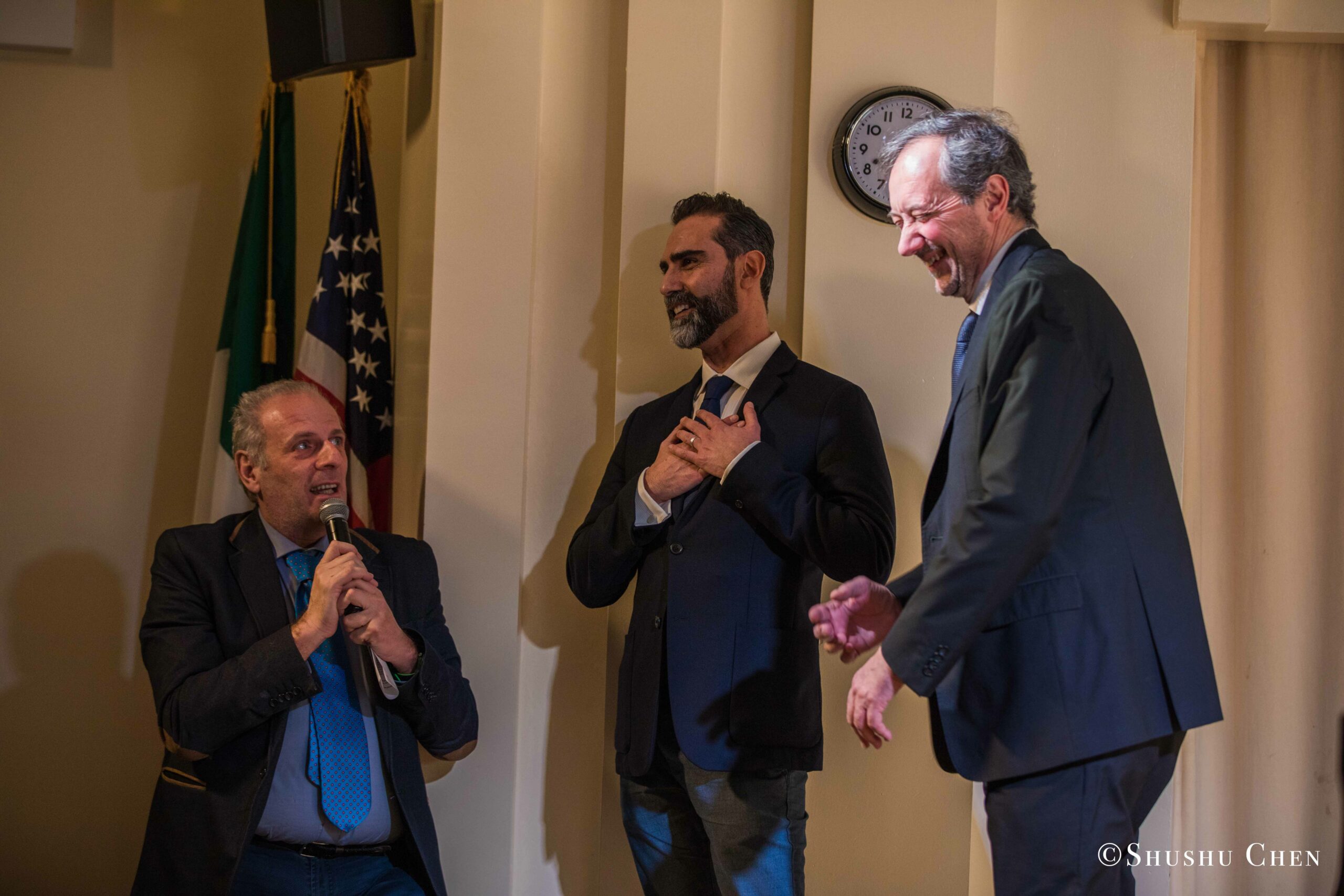 stefano-and-speakers-talking-from-concert-an-evening-with-piano-music-of-roberto-scarcella-perino-at-casa-italiana