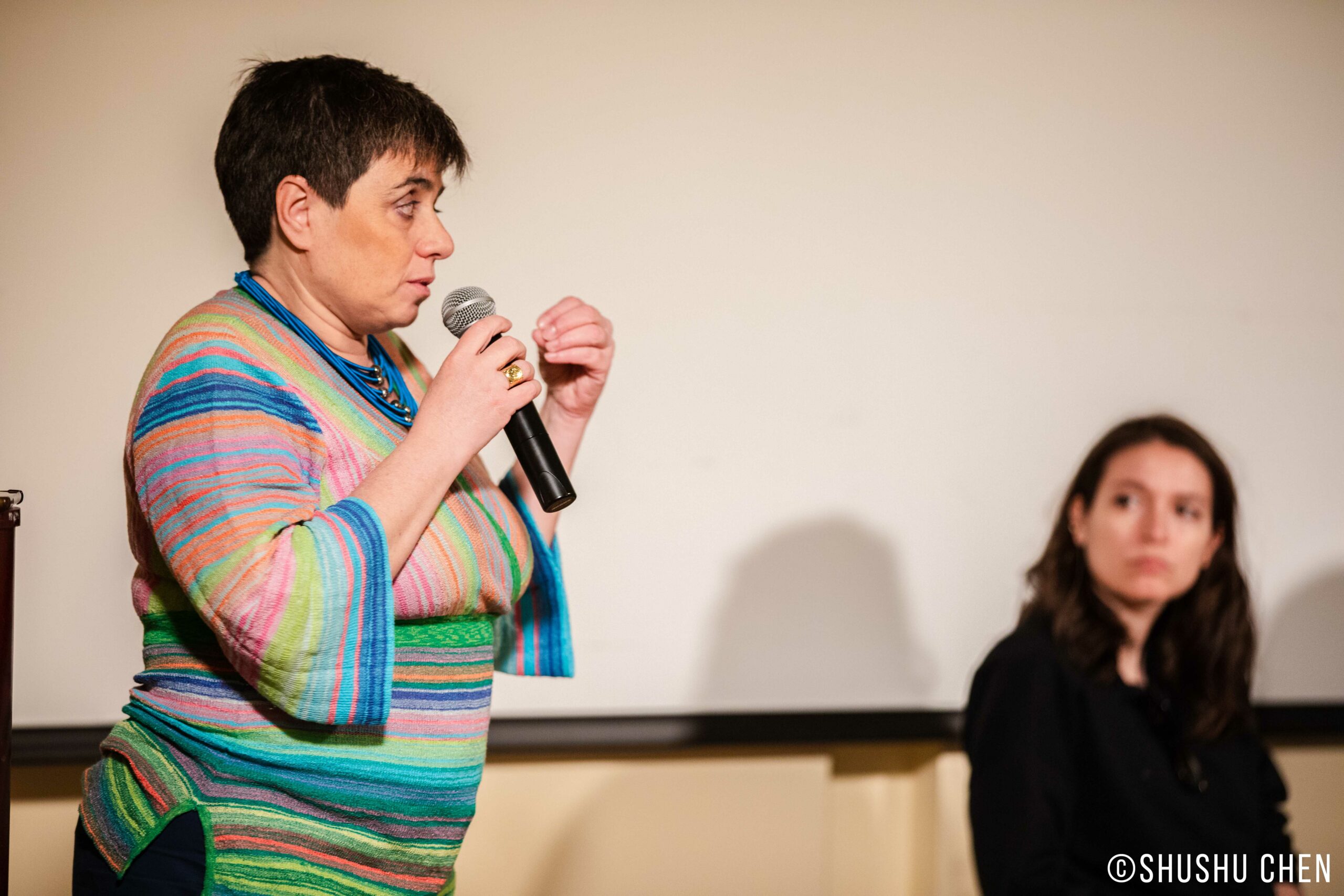 speaker-talking-from-conference-on-theaters-changing-relationships-at-casa-italiana