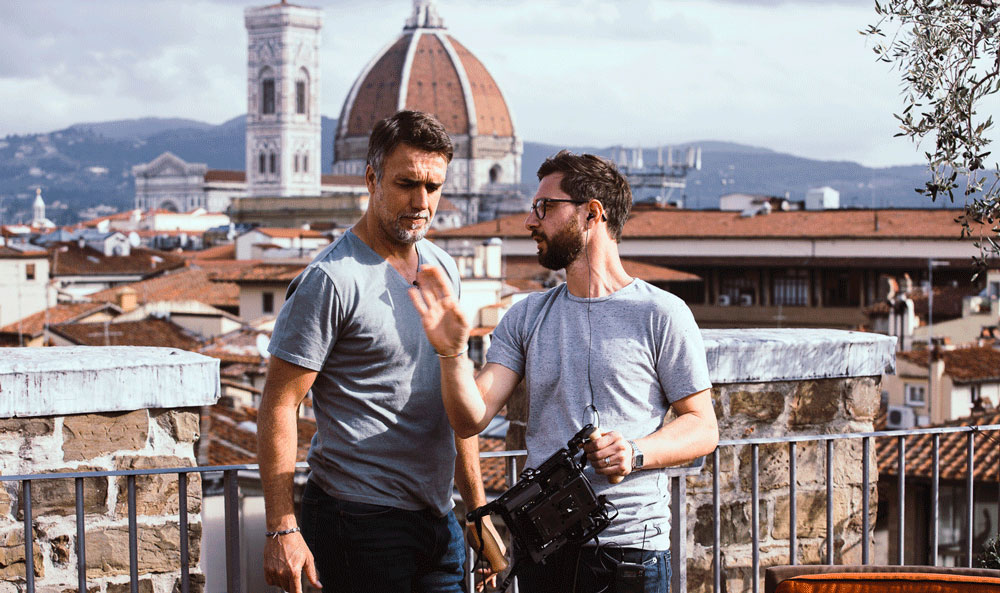 Director Pablo Benedetti with Gabriel Omar Batistuta