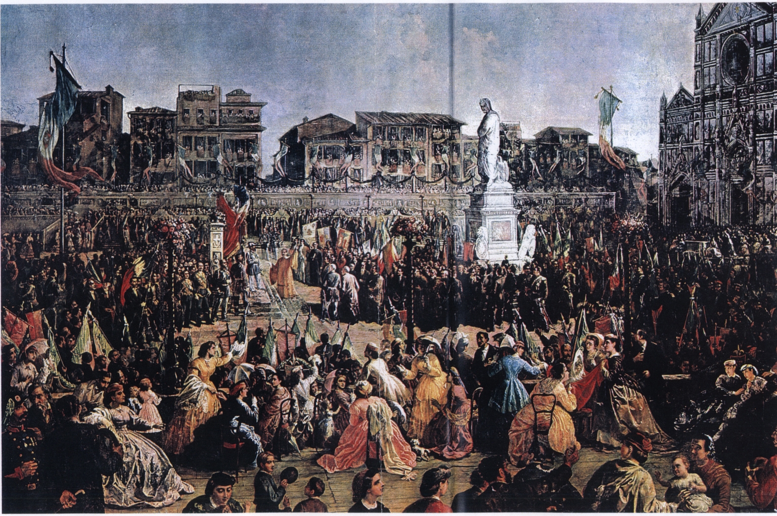 Giacomelli, Vincenzo - Inaugurazione del monumento a Dante in Piazza Santa Croce a Firenze (14/5/1865)