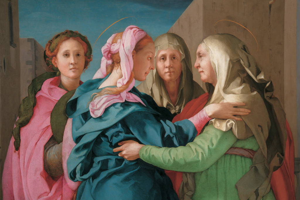 Image of a detail from Pontormo's Visitation