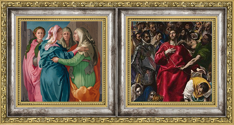 Pontormo Visitation 1528/El Greco El Espolio 1577