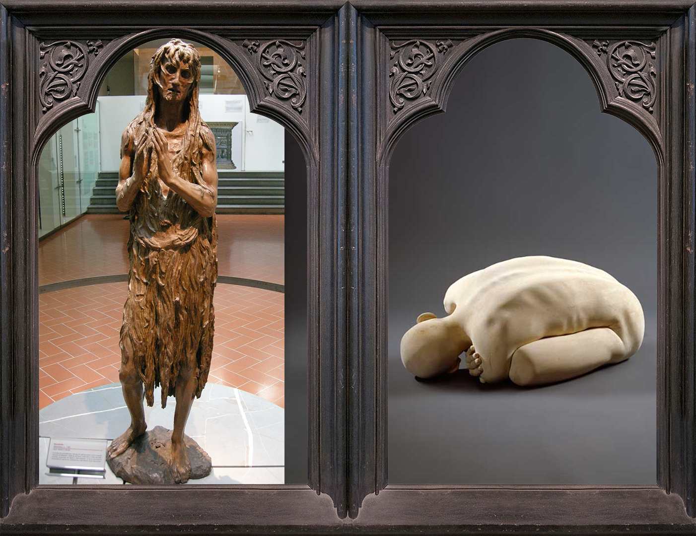 Donatello: Penitent Magdalene, 1440 / Walpoth: Sehnsucht, 2000